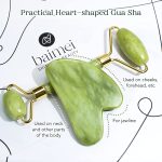 BAIMEI Jade Roller & Gua Sha Set Face Roller and Gua Sha Facial Tools for Skin Care Routine and Puffiness-Green - Image 3
